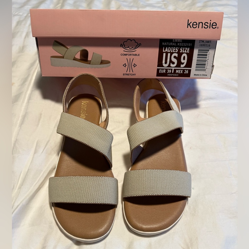 Brand New - Kensie Emme Sandals in Natural Beige - Size 9